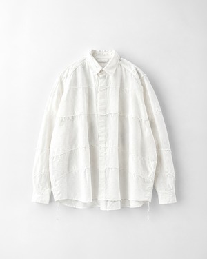 roundabout L/S Dungaree Pullover Shirt WHITE