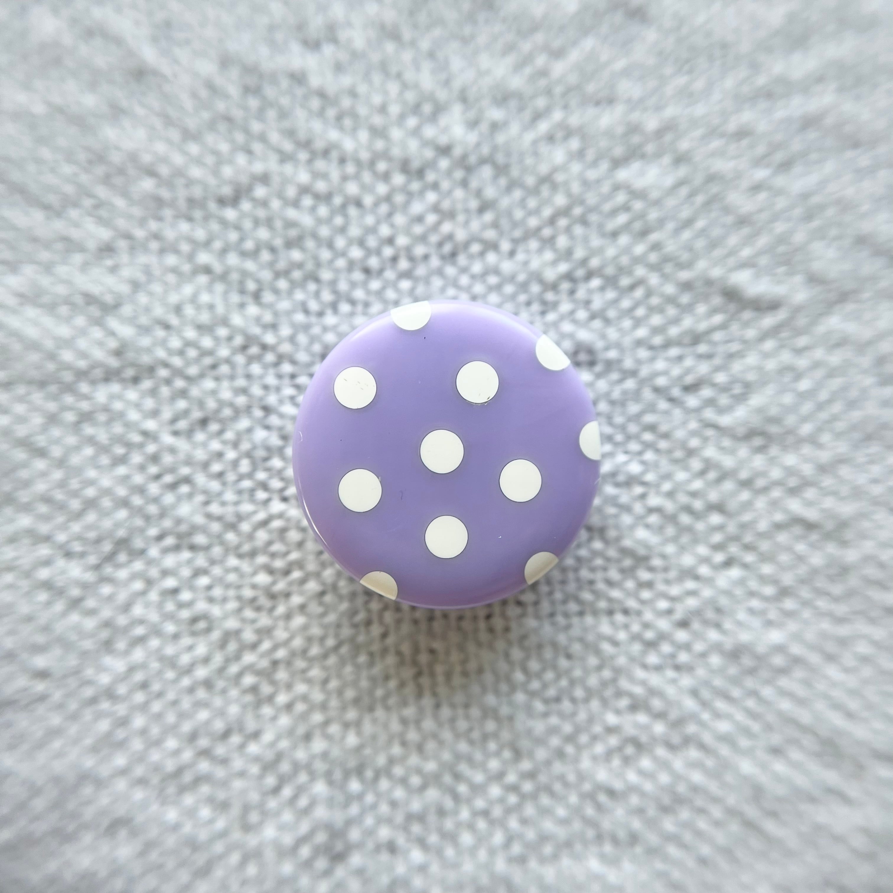 ホワイトドット×パステルパープル 15㎜