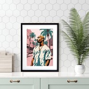 California Love ⅲ｜2Pacをモチーフにしたストリートアートポスター｜音楽好きの部屋に合うモダンデザイン｜A2ポスター