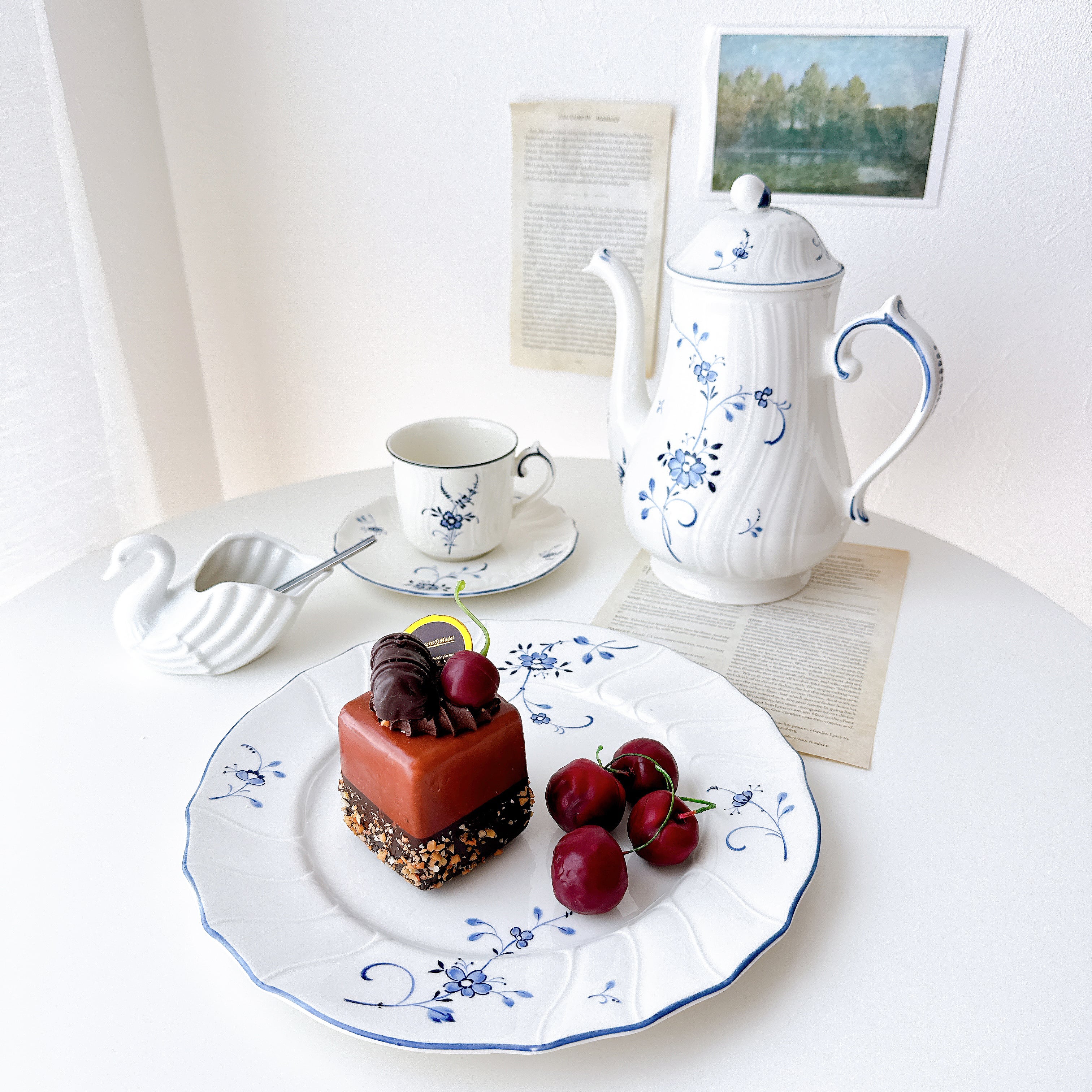 ニッコー ビレロイ&ボッホ エーデルブルーメ キャセロール vintage】NIKKO×VILLEROY&BOCH Edel Blume ニッコー×ビレロイボッホ