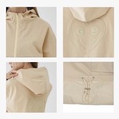 GOXO ゴーエックスオー スマイルハートフード付きウインドブレーカー ベージュ