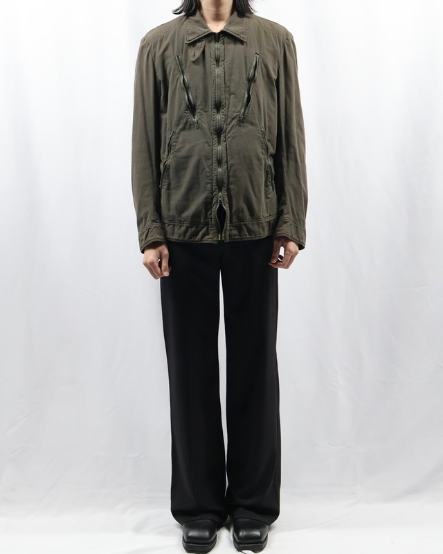 【yohji yamamoto POUR  HOMME】Zip detail cotton blouson
