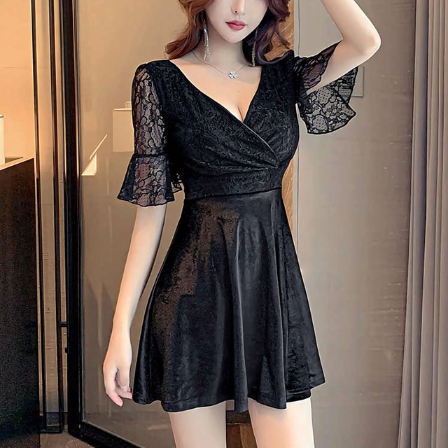 ミニドレス ～3XL（3色） K0678