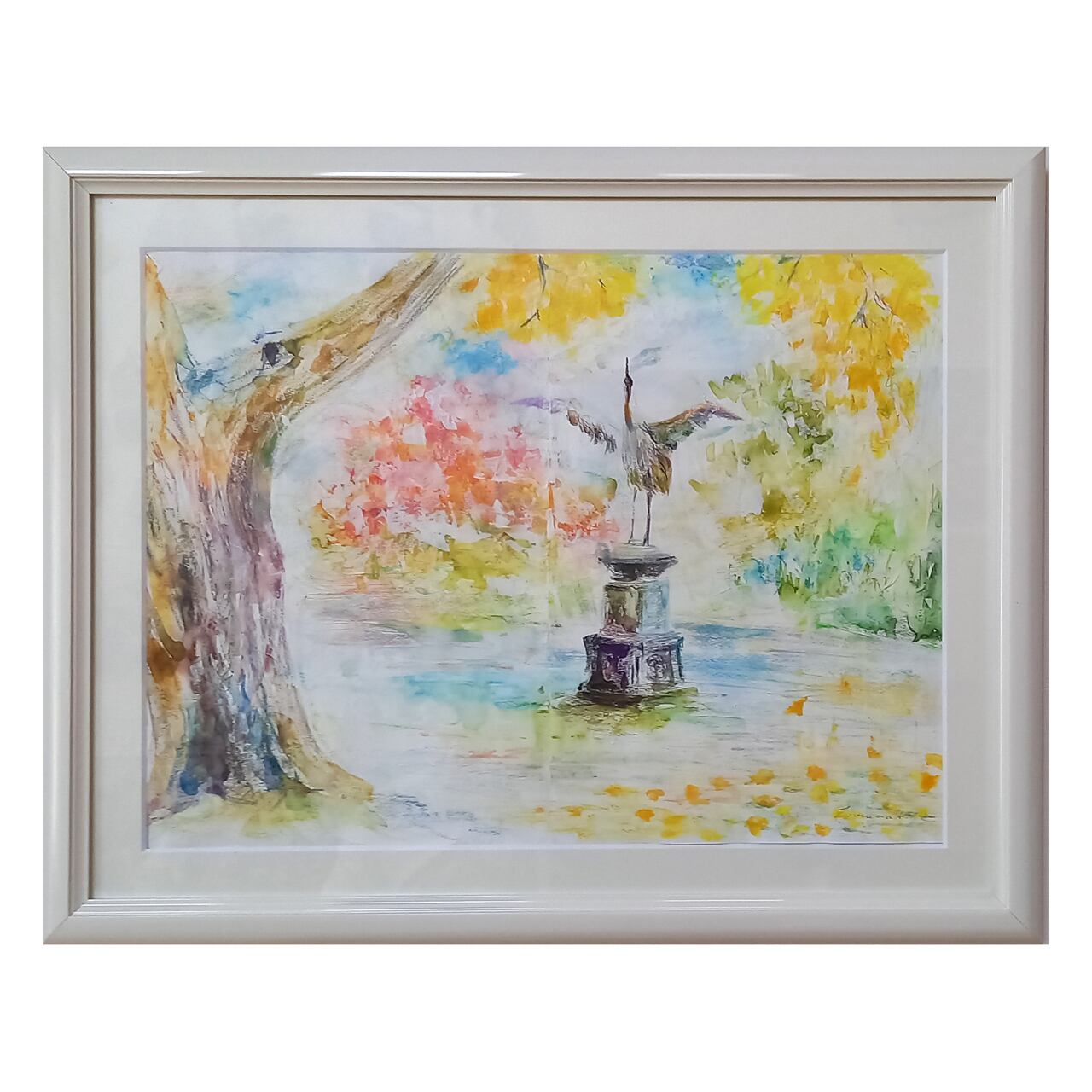 色鉛筆画 「日比谷公園鶴の噴水-秋-」 | Kenro Art 色鉛筆画 「日比谷公園鶴の噴水-秋-」 | Kenro Art