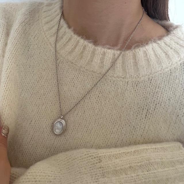 S925 Big stone necklace (N165)