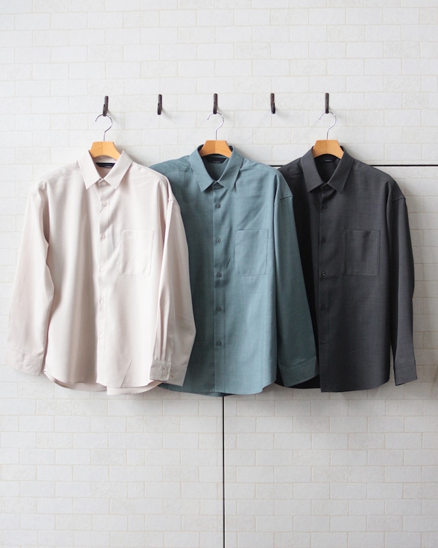 【Select】リネンライクストレッチシャツ　(260176)