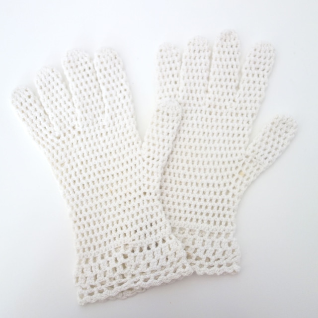 【FRENCH ANTIQUE】【 DEADSTOCK】フレンチレース製グローブ "GANTS EN DENTELLE"