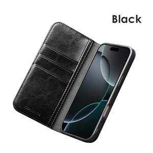 ◆iPhone 17/Pro/Pro Max/Air◆ Genuine Leather Stitching Classic Flip Case / 本革 ステッチ 手帳型 フリップ クラシック スマホケース