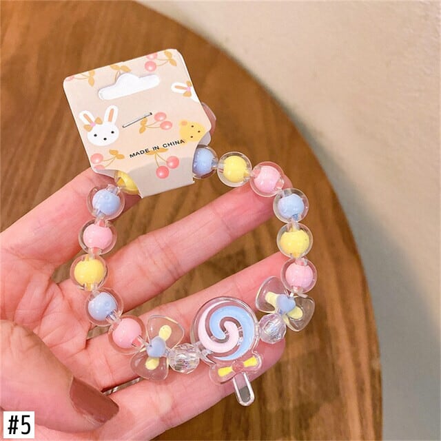 送料無料 漫画の子供のブレスレット女の子キャンディーカラーかわいい