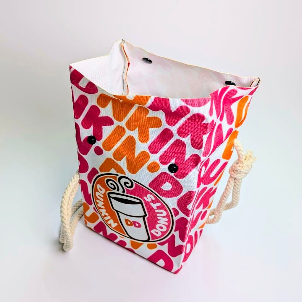 ♧【 Dunkin' Donuts（ ダンキンドーナツ ）】ロープショルダーバッグ＊紙袋風 / Food Bag 〚アメリカン雑貨 アメトイ〛
