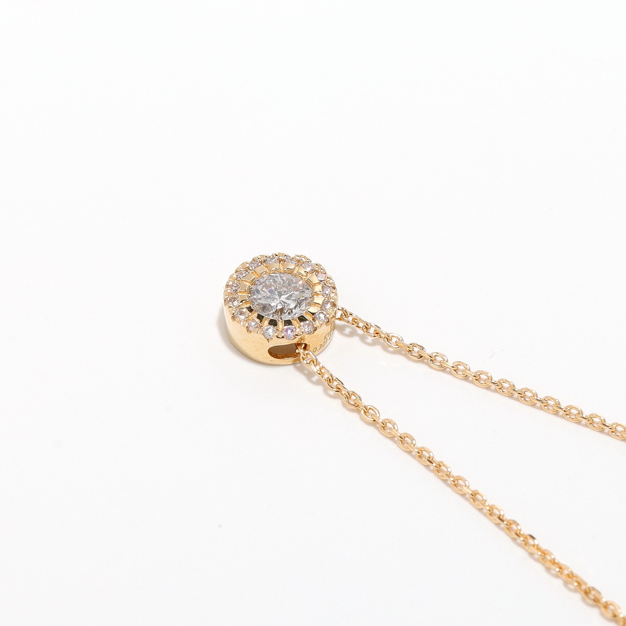ダイヤモンド デザイン ネックレス K18 / G / SI2 / 0.310ct / 0.060ct
