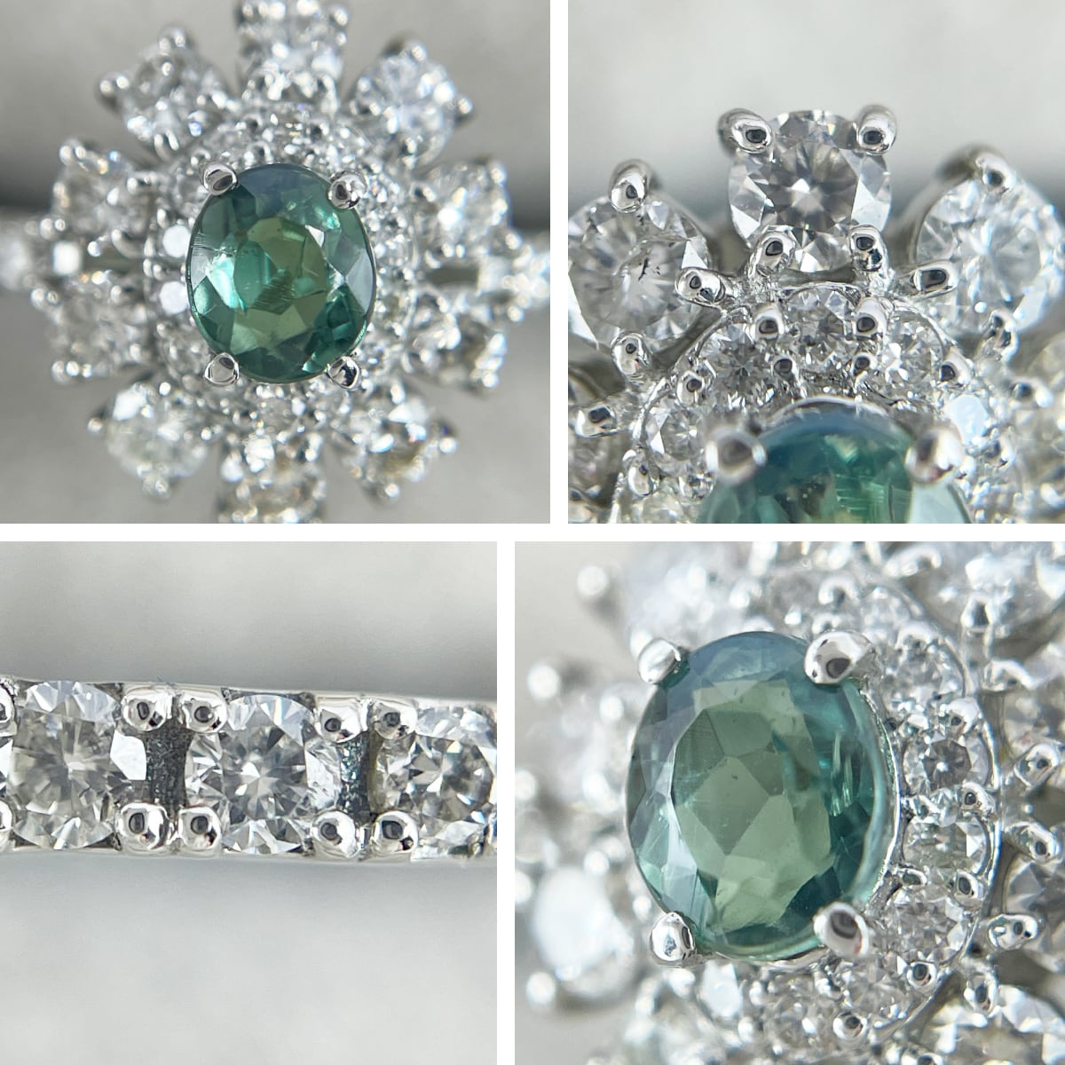 Pt950 天然アレキサンドライト 0.37ct ダイヤ 0.56ct リング | JEWELRY 