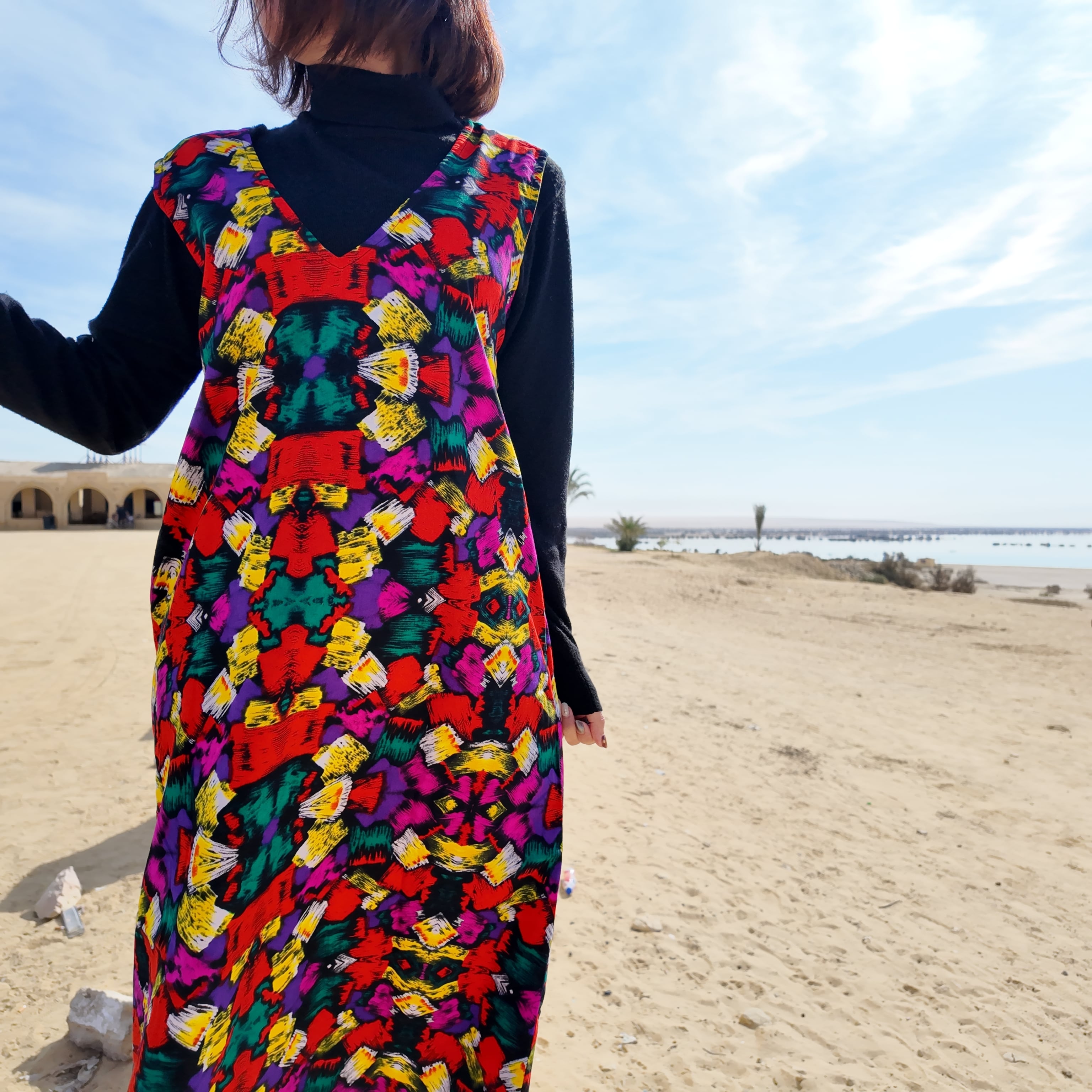 front backワンピース =flower