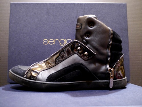 2014美★SergioRossi セルジオロッシ ジップスタッズ スニーカー