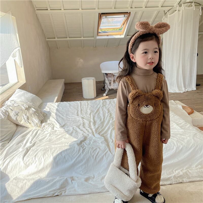 秋冬男女兼用あったかふわもこ くまさんサロペット ディズニー双子コーデにも Iowwylh9f3 Liliorg In