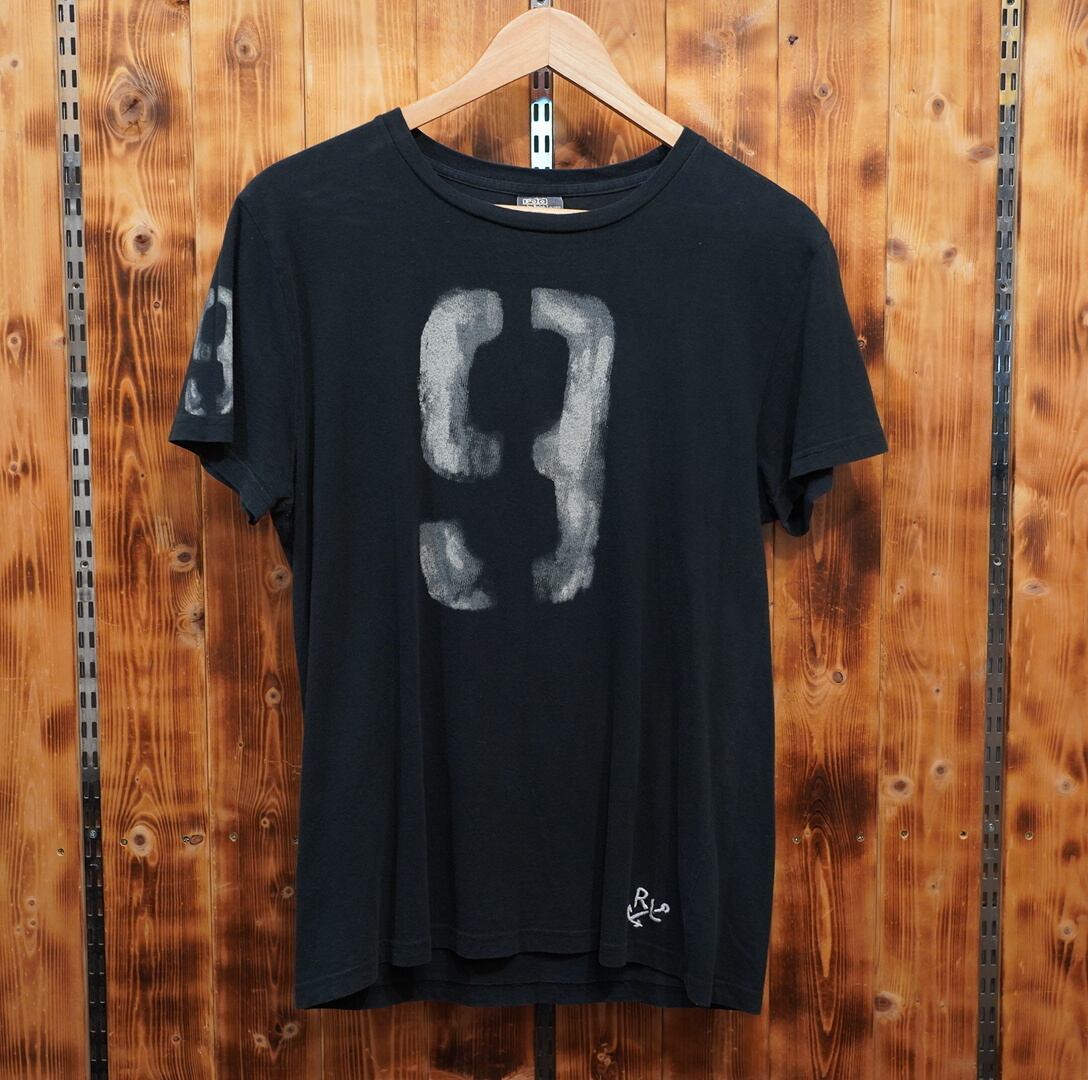 ralphlauren Tシャツ 9番 M /ラルフローレン ブラック 黒