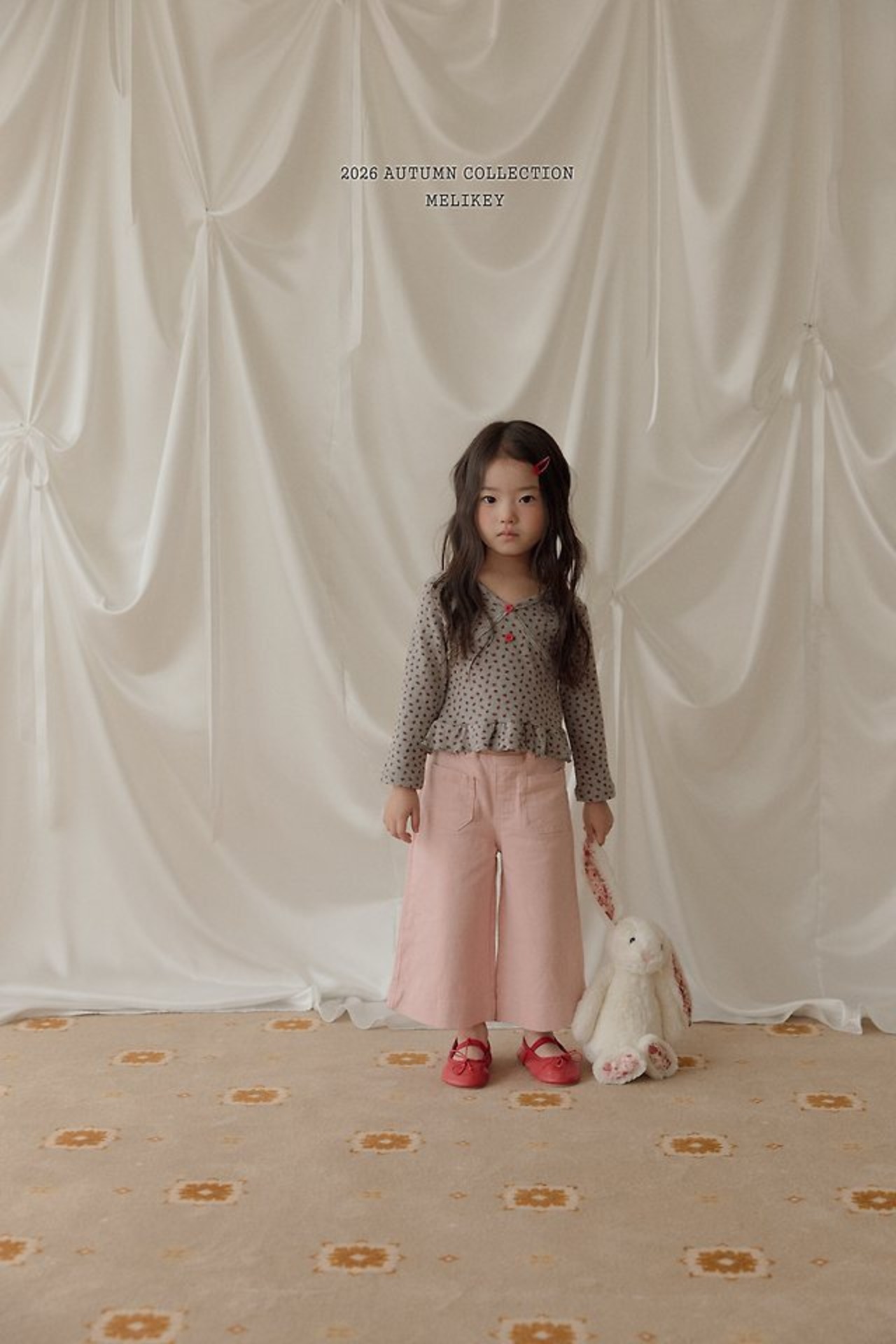 韓国子供服 / 26Autumn / 〖取寄〗Melikey / ミニストロベリーTシャツ / 女子服 *XS~JM*