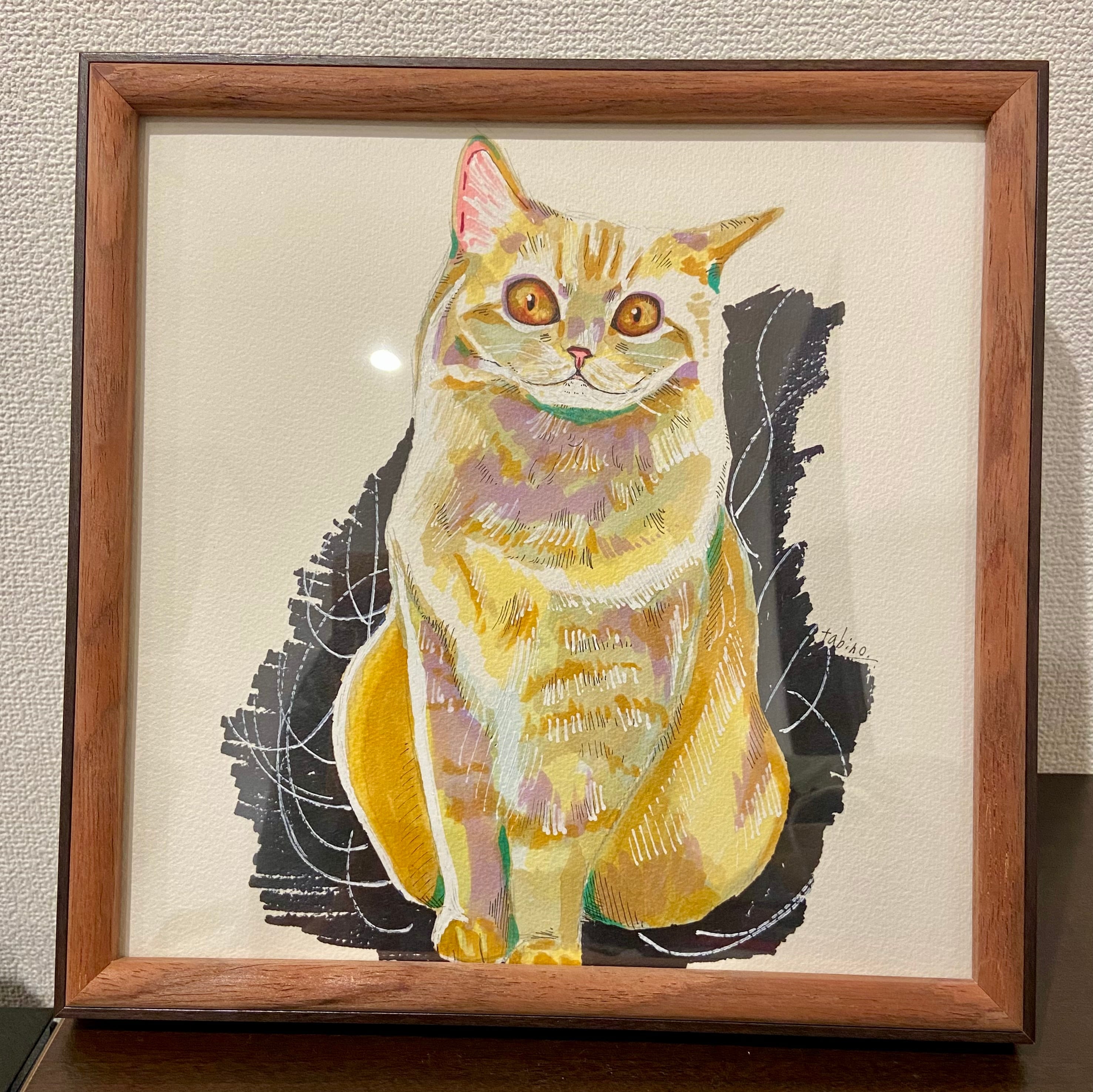 ウメ8」猫イラスト（原画）一点物 特別半額SALE 5月31日迄】原画