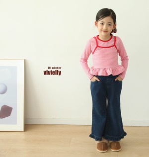 vivielly［取寄］jane frill denim pants 26winter