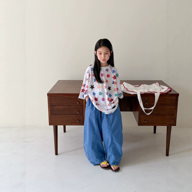 【KID】カラフルハッピースター総柄半袖Tシャツ - 3