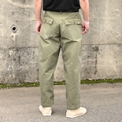 INTERIM / MILK PAINT VINTAGE WASH ORGANIC COTTON US ARMY M-47 HBT BAKER PANTS