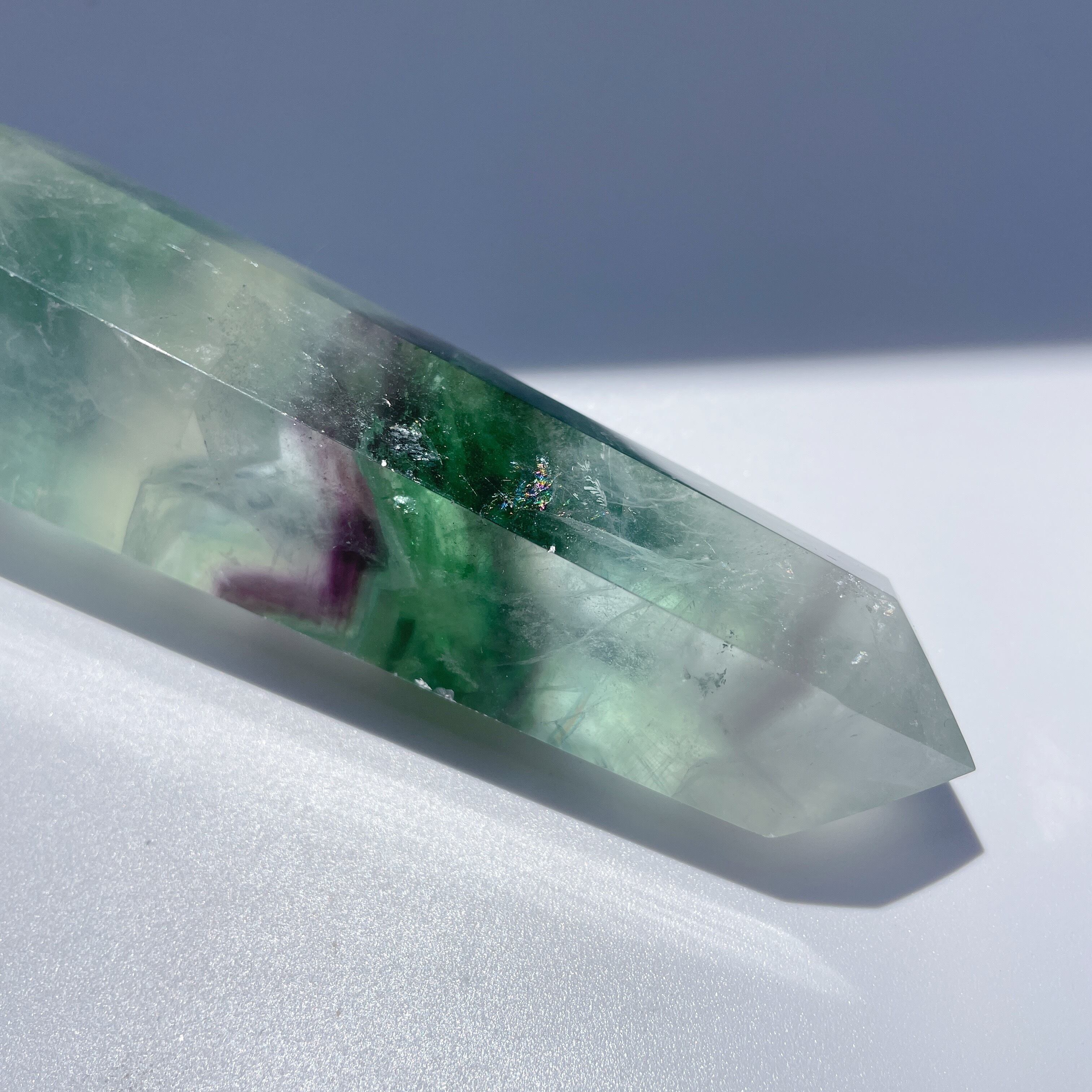レインボーフローライト タワー型90◇Fluorite◇天然石・鉱物