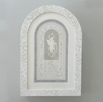 しろこまタオ "w-p-03-04 ‘23 09 18" SHIROKOMA Tao/woodcut papercutting embossing(オリジナルフレーム入り) thumbnail 1