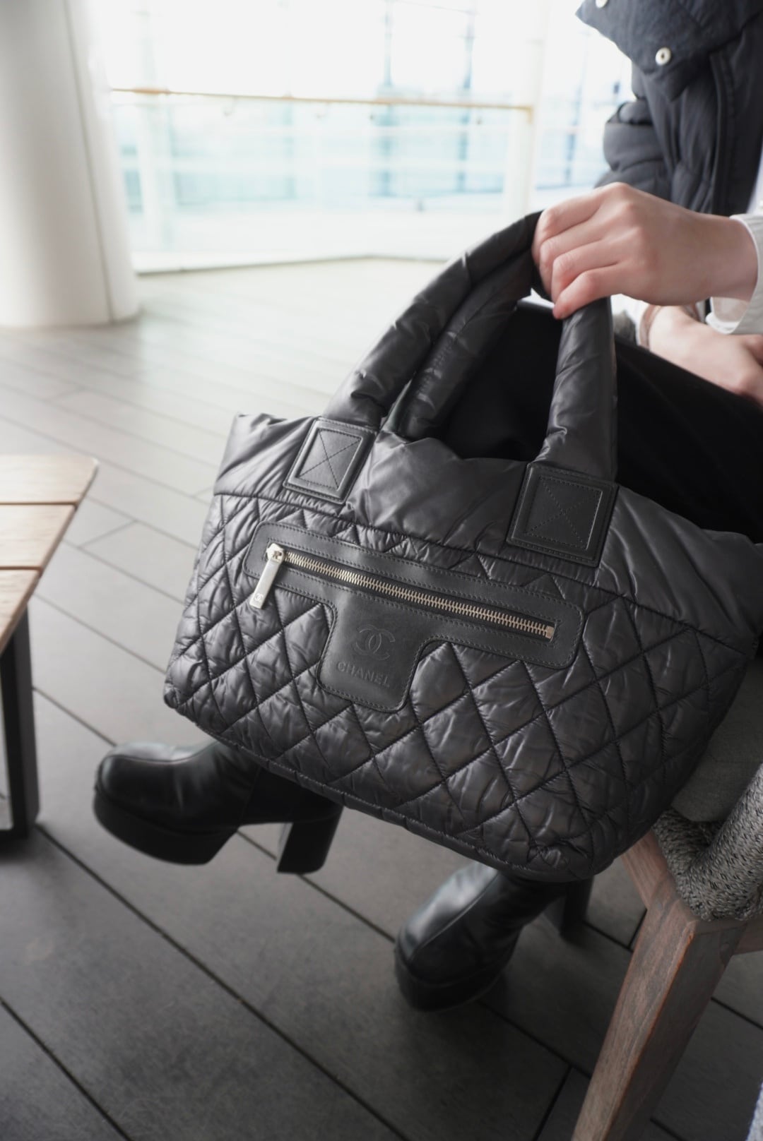 CHANEL シャネル コココクーン トートバッグ ブラック ナイロン