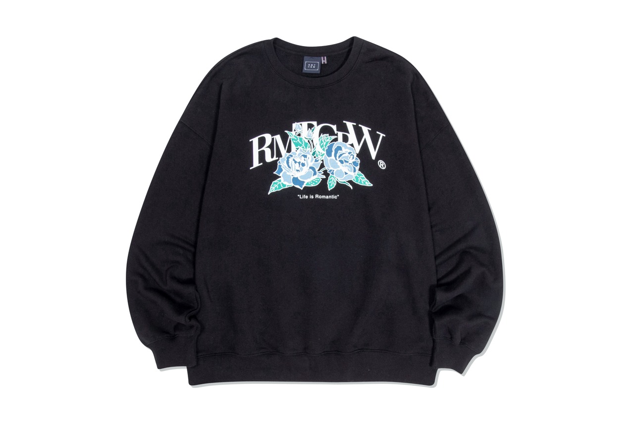 BLUE ROSE CREWNECK_BLACK