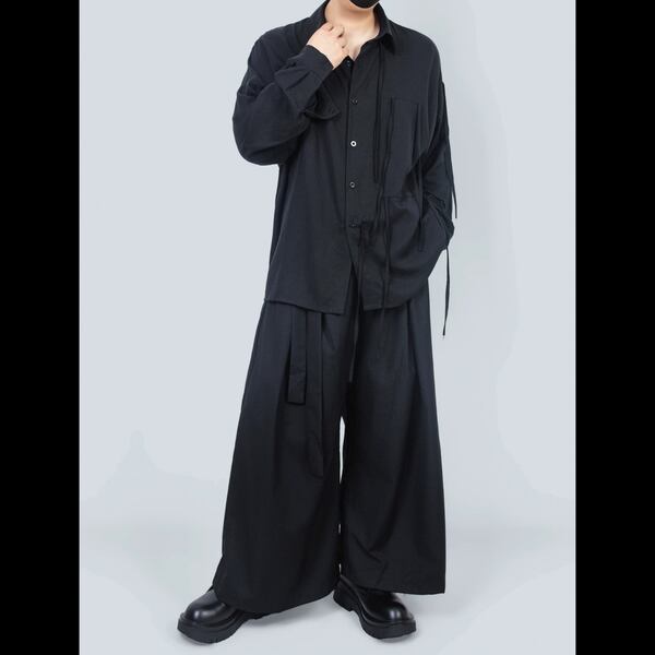ウエストベルトタックワイドパンツ(ruf_03361)