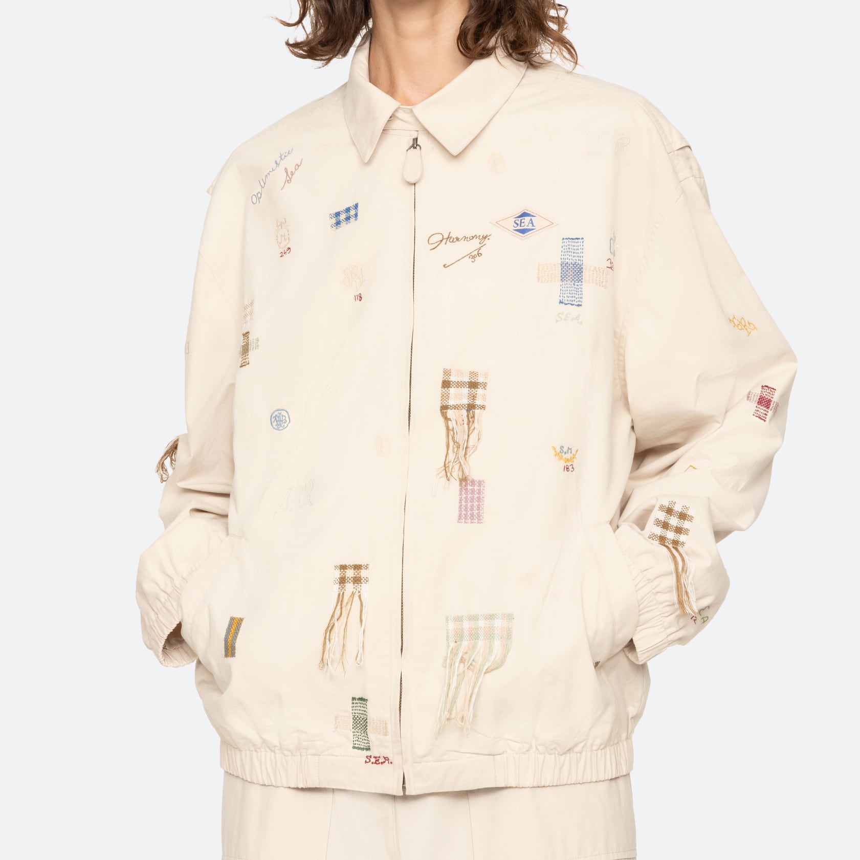 SEA NY CLAIRA EMB JACKET STONE