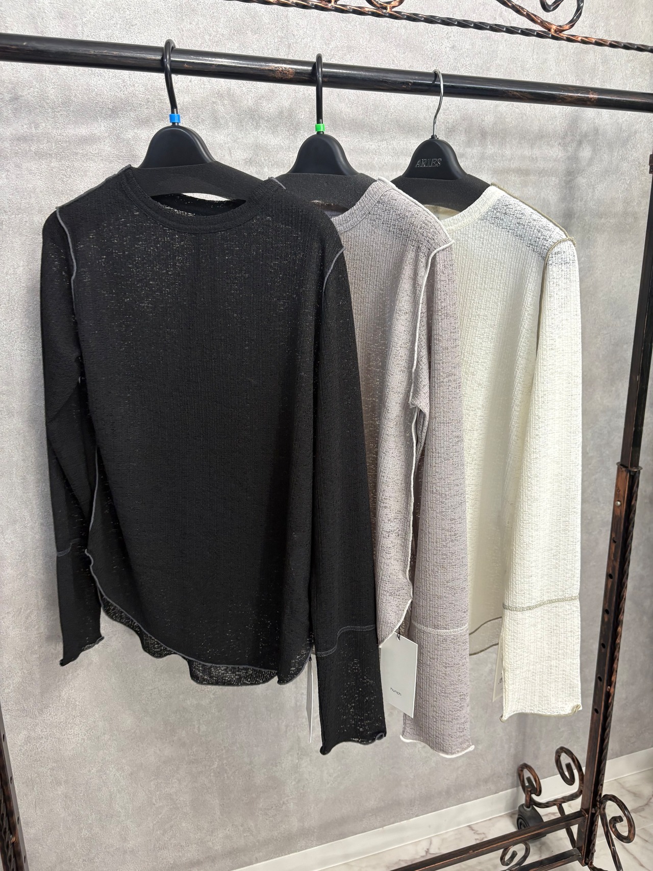 hunch リブ配色シアープルオーバー　WTS7118