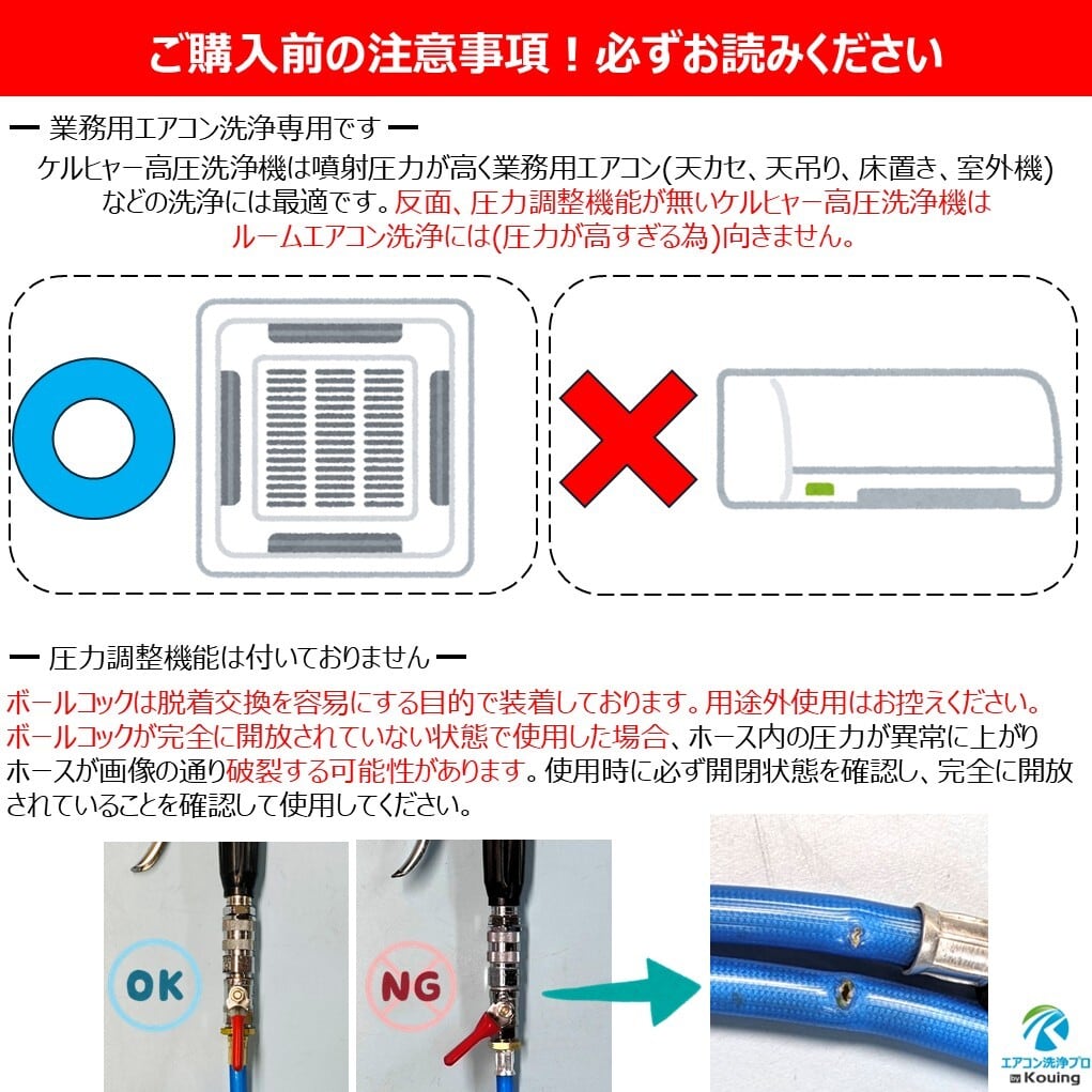 ケルヒャー クイックコネクト式専用 耐候性を高めた外径11mmホース