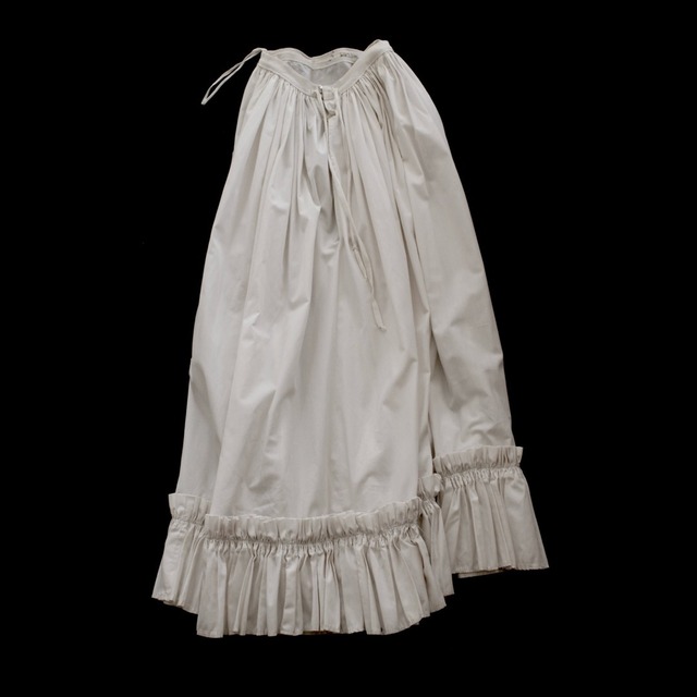 1930s French Cotton Pleats Design Skirt