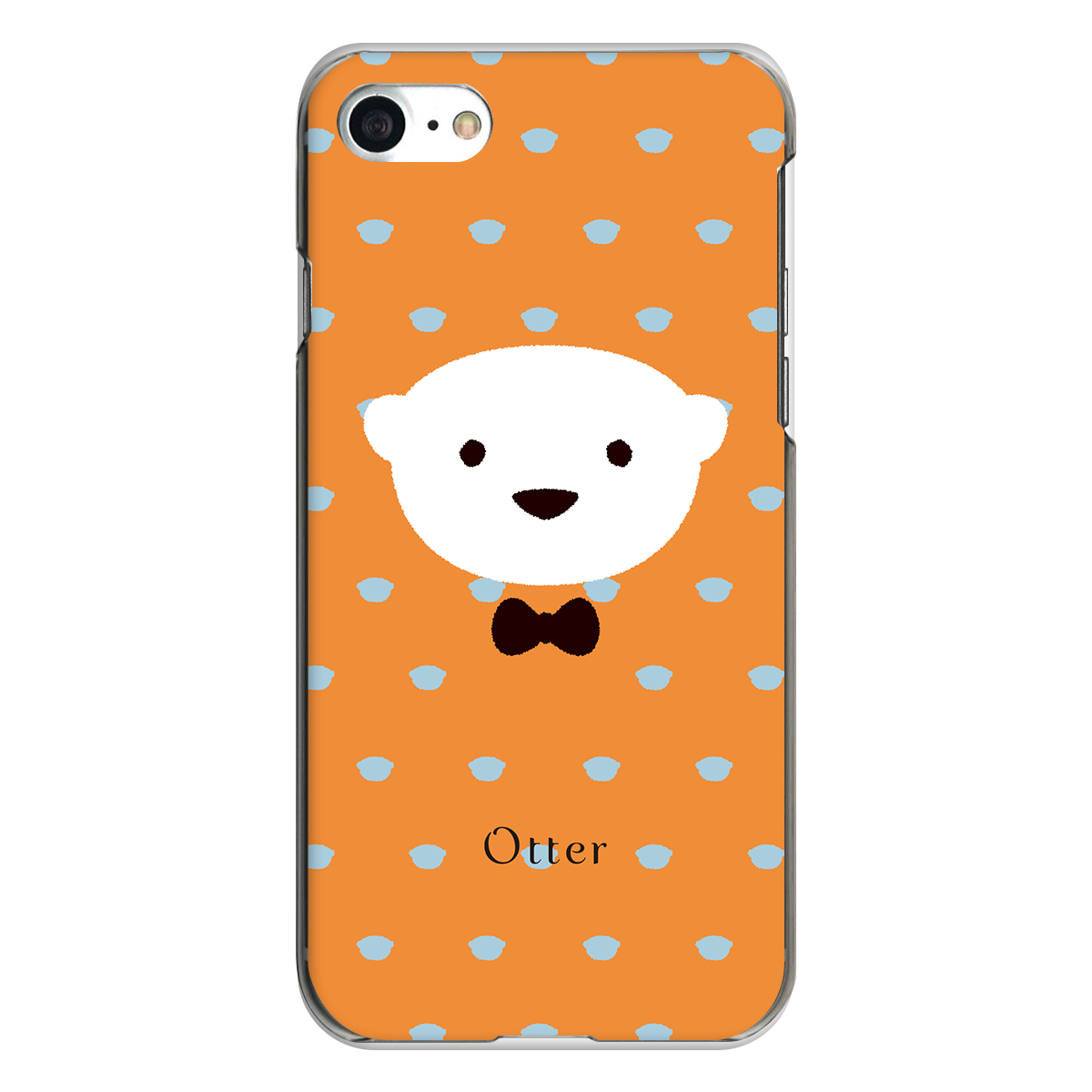 iPhone対応 スマホ ハードケース クリア カワウソ オレンジ 動物 【iPhone17 / iPhone16e / AQUOS / Xperia 他 iPhone / Android ほぼ全機種対応】 |desr3110