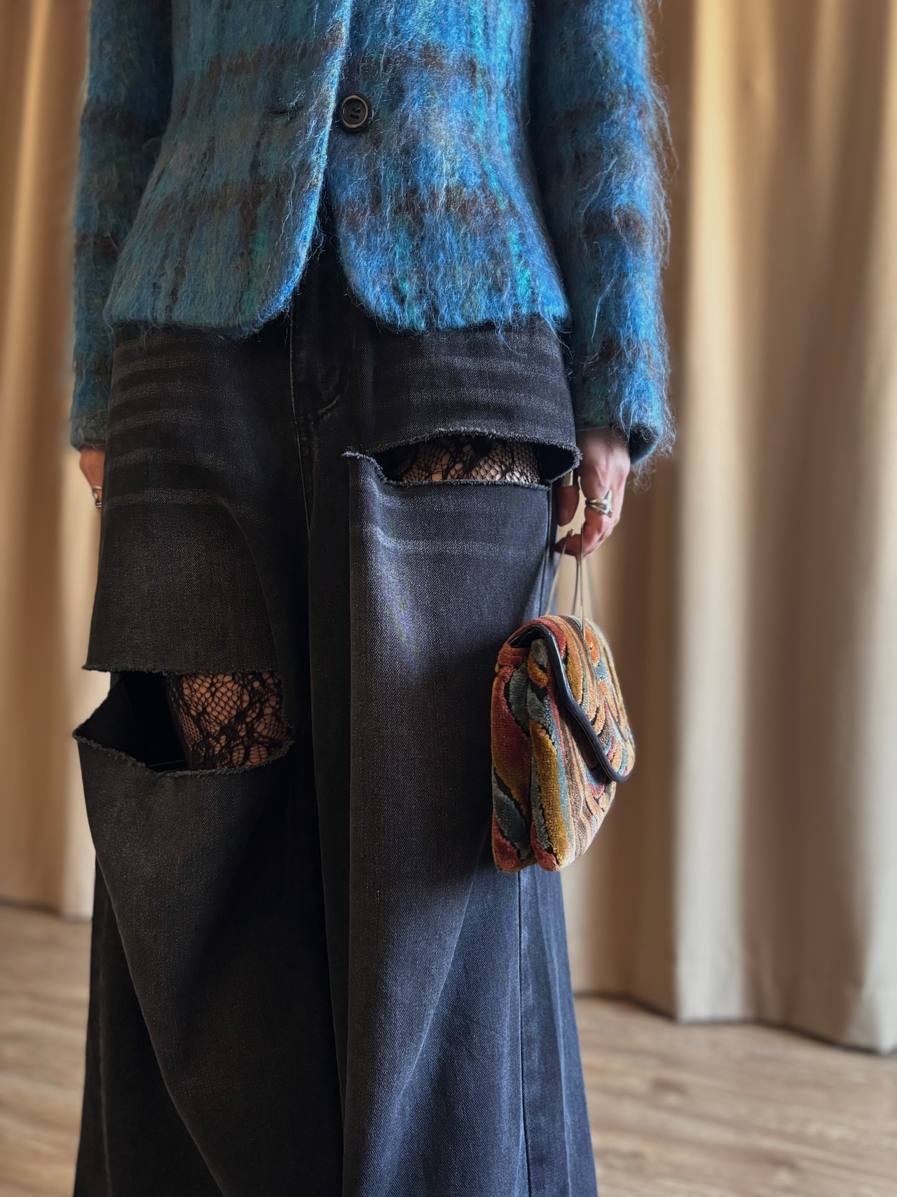 MADE IN ITALY 2way hand bag-5149-1