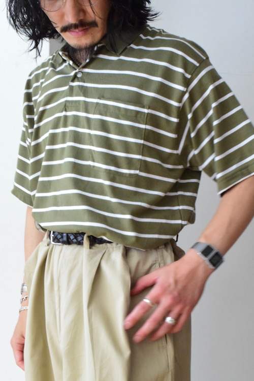 “PURITAN” border polo shirt