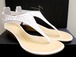 展示品7万◆GIUSEPPE ZANOTTI ジュゼッぺザノッティ ラインストーン ローヒール サンダル 白◆ 散りばめられたビジューがさりげなく主張♪