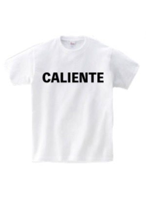 【Tシャツ】CALIENTE　胸文字　黒文字　ヘビーウェイトTシャツ　5.6オンス