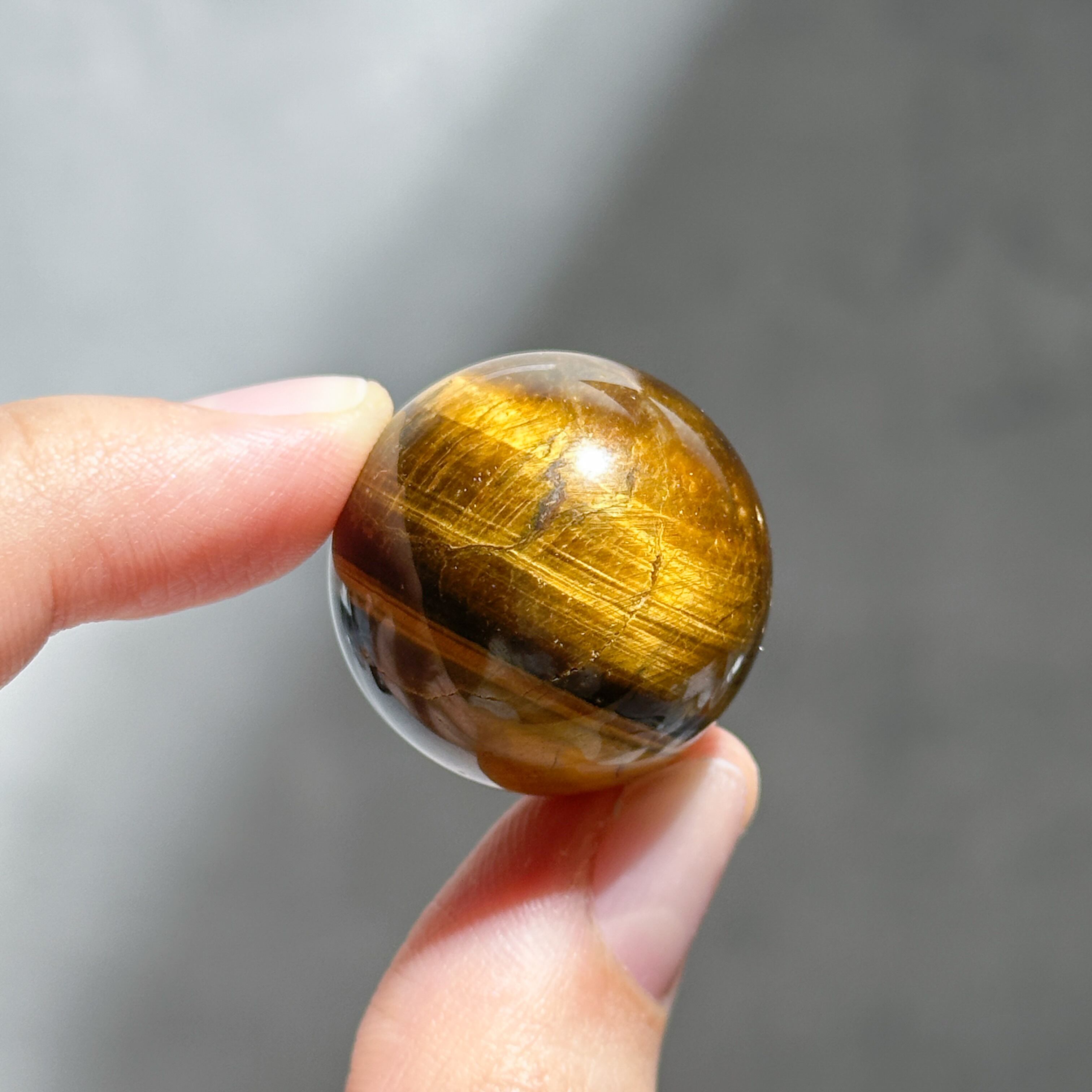 タイガーアイ スフィア（丸玉）14◇Tiger's eye◇天然石・鉱物