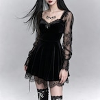 sheer sleeve mini onepiece / l0710