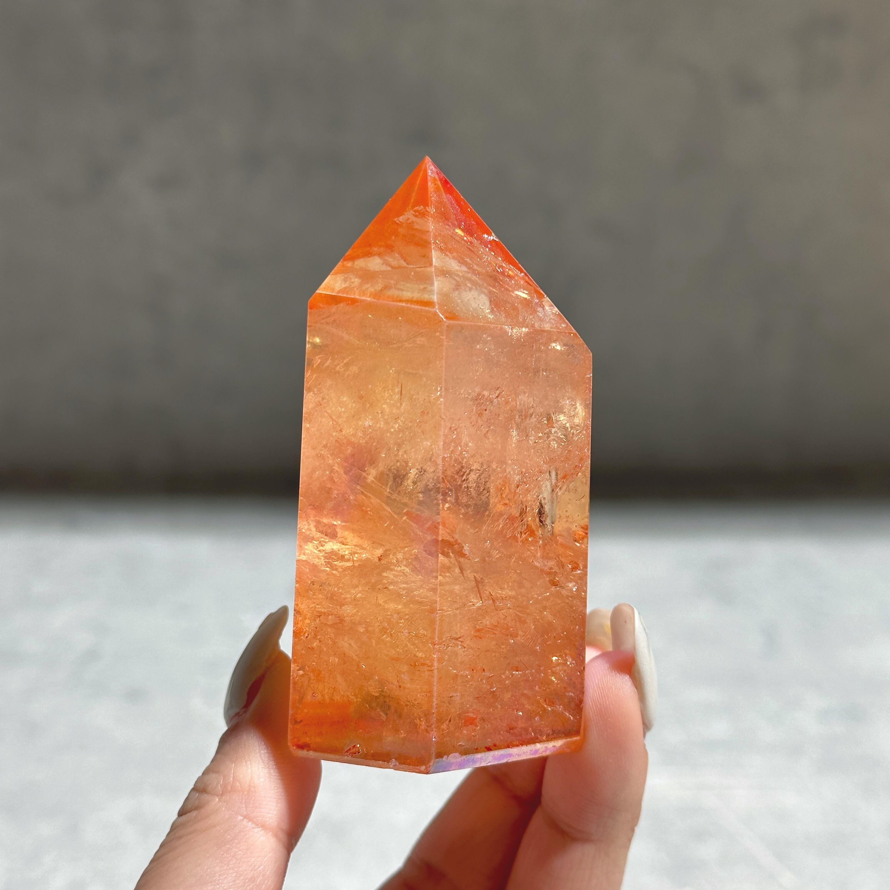 オレンジオーラクォーツ タワー01◇ Orange Aura Quartz