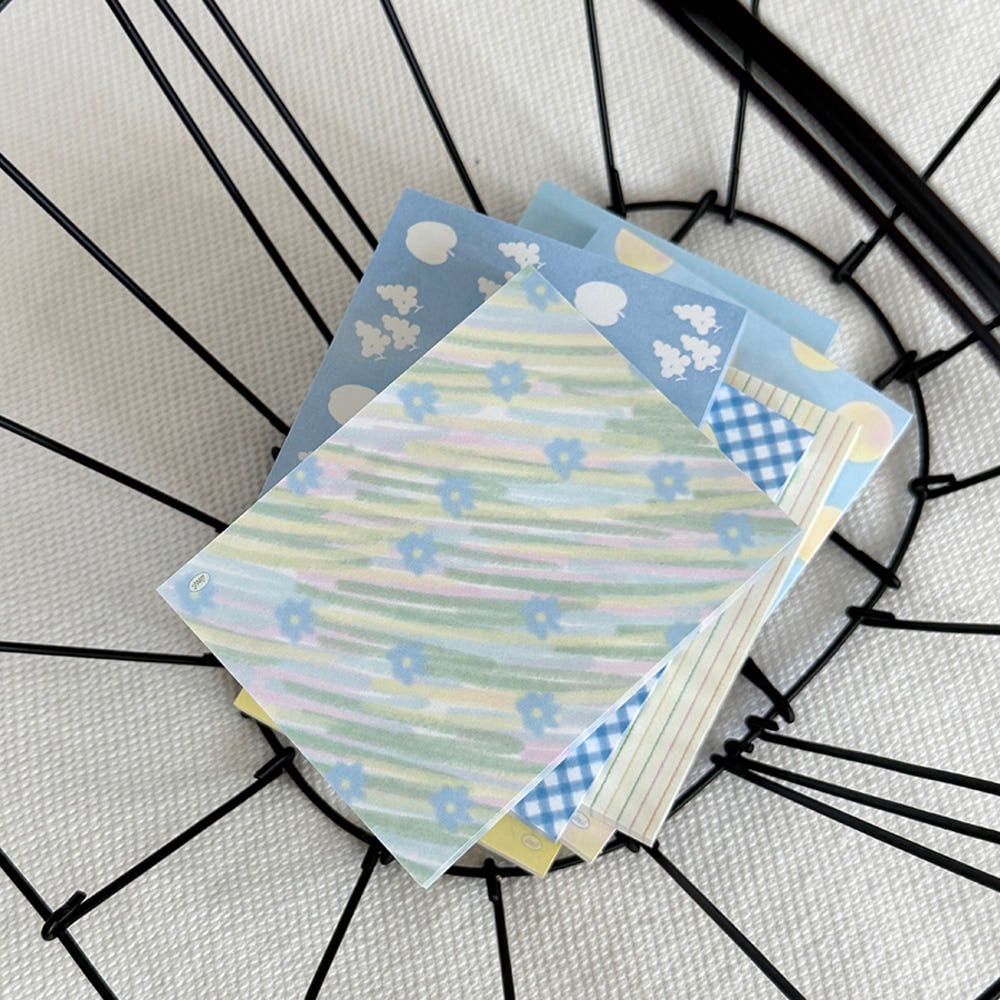 i mean it】mini memo - flower bed ミニメモ帳 | 韓国文具・雑貨