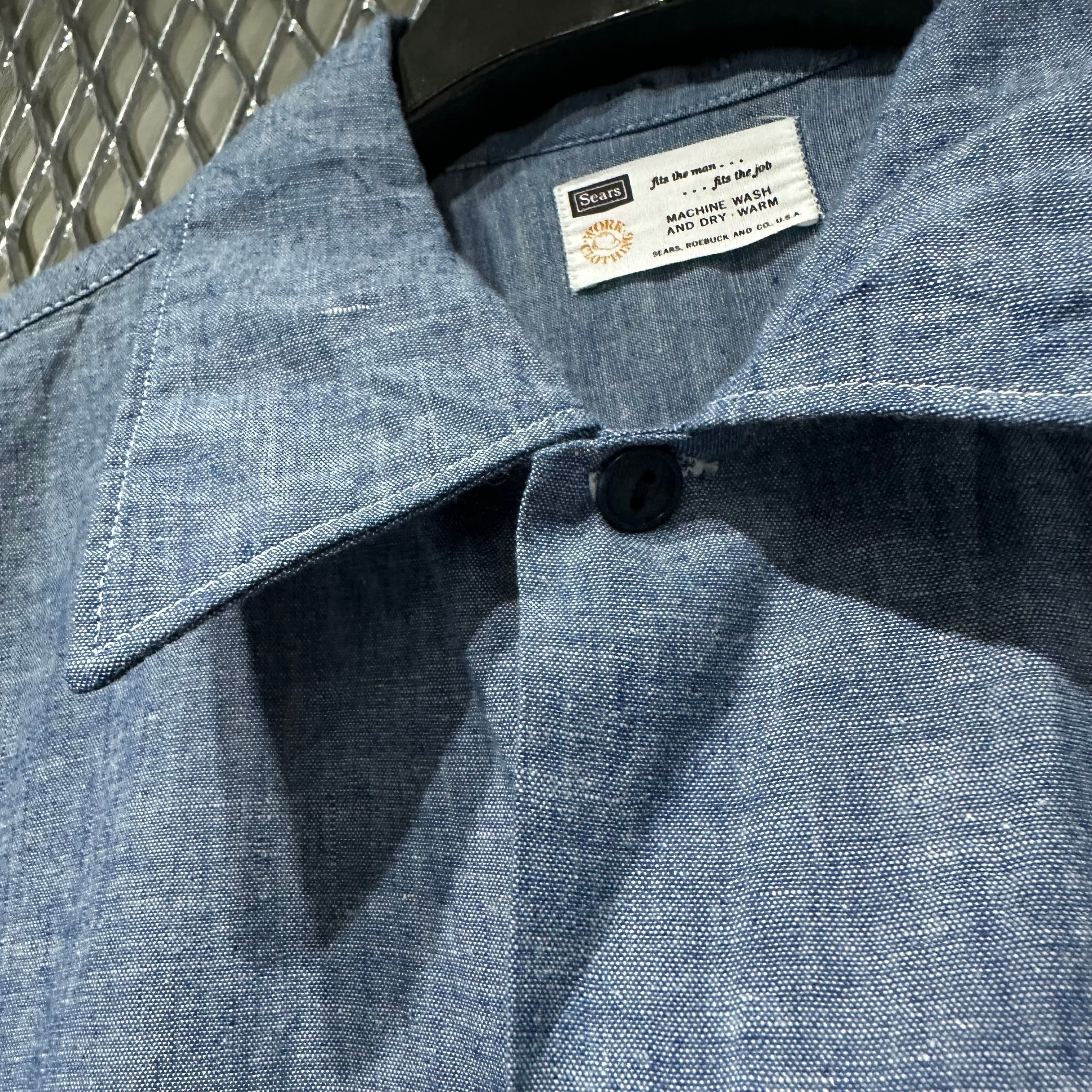 60s【Sears】S/S Chambray Shirt | the Holic vintage clothing 60s【Sears】S/S Chambray Shirt | the Holic vintage clothing