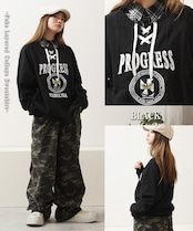 ◆フェイクレイヤード カレッジ スウェット◆ng-61225