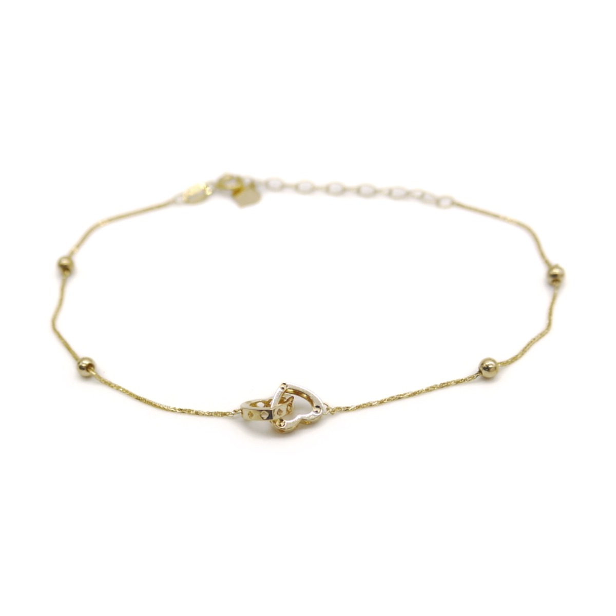 にやさま SWAROVSKI ハート ブレスレット ローズゴールドカラー Lovely 