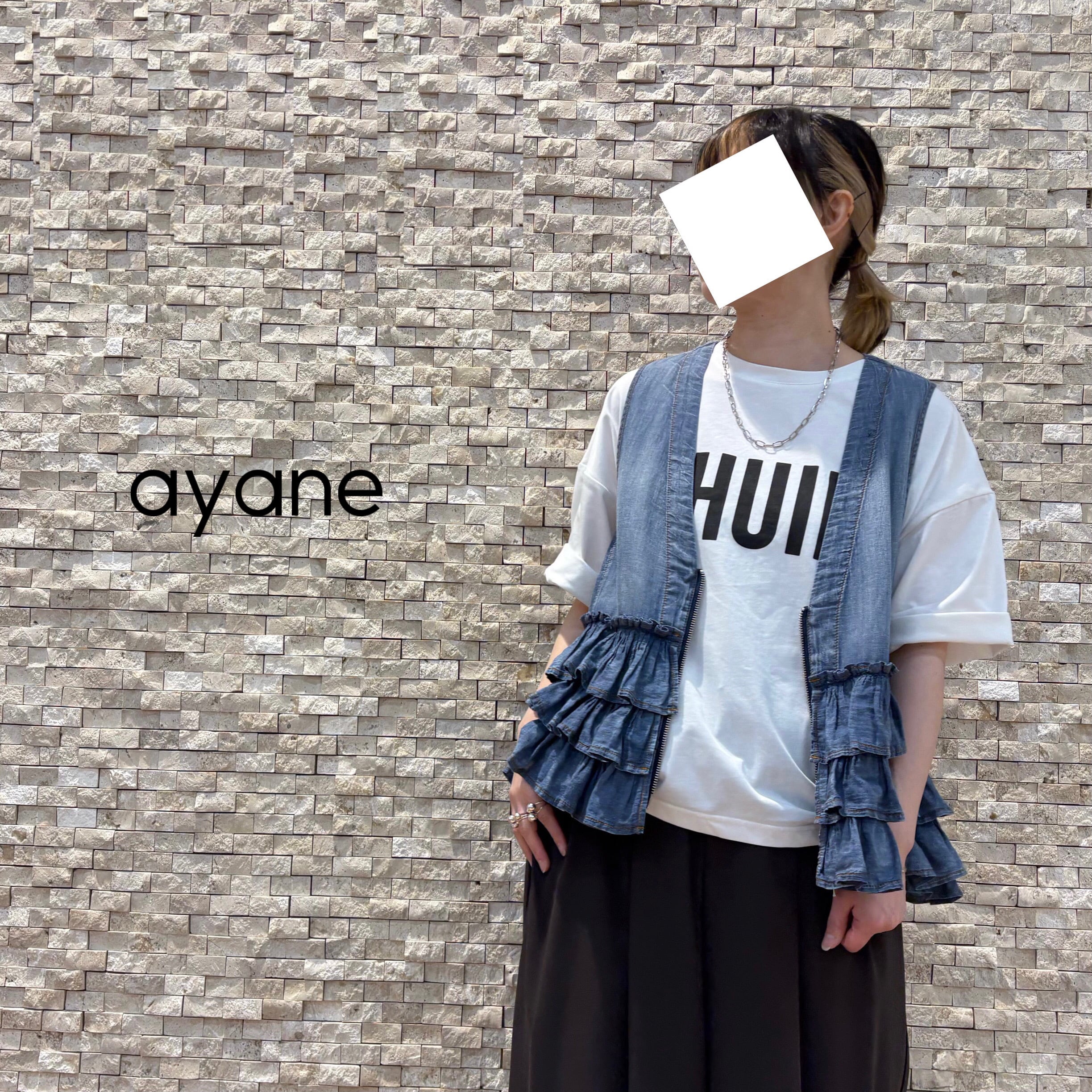 ayane】シアーデニムフリルベスト（816305） | FORME Base STORE