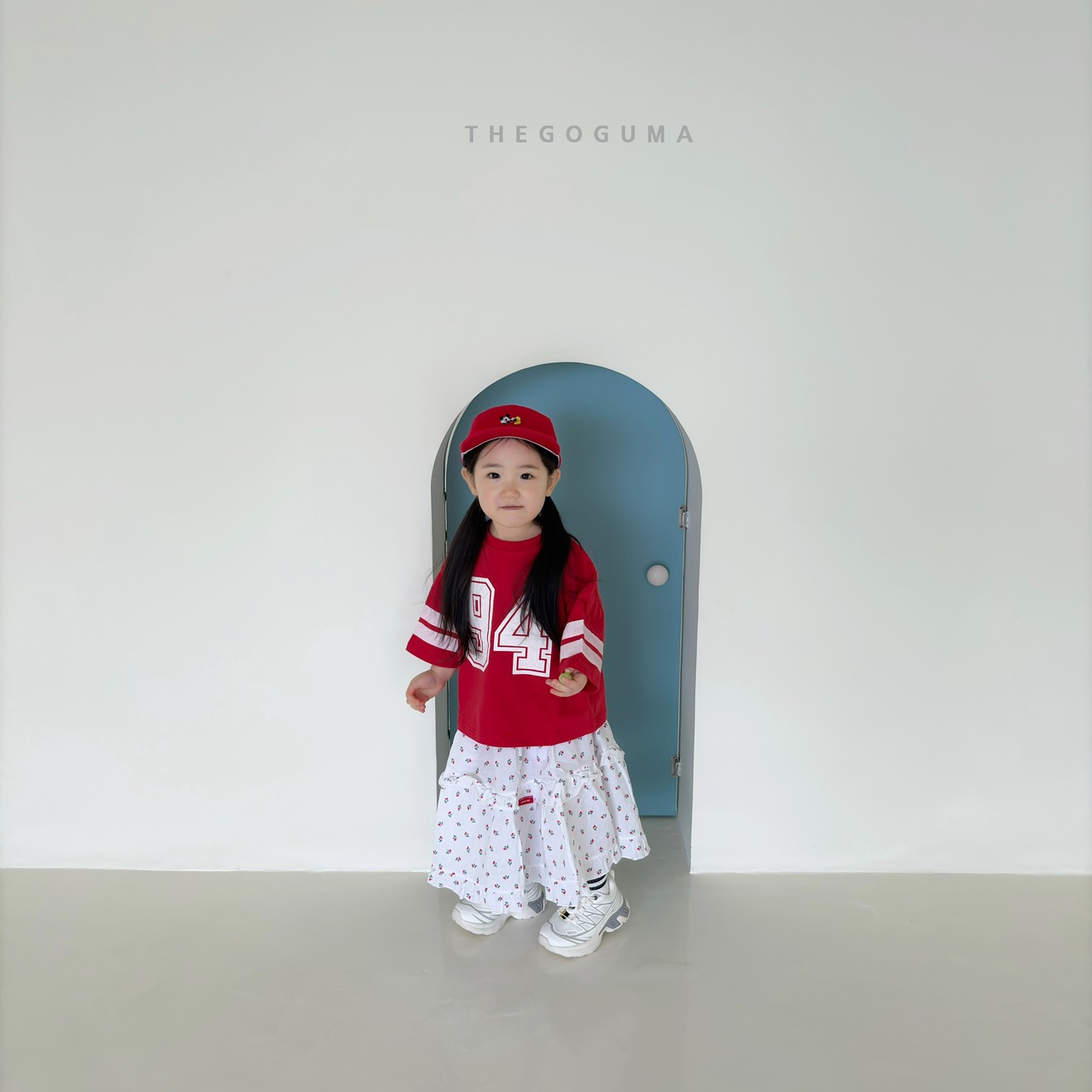 THE GOGUMA 26/SM チェリーチェックティアードスカート