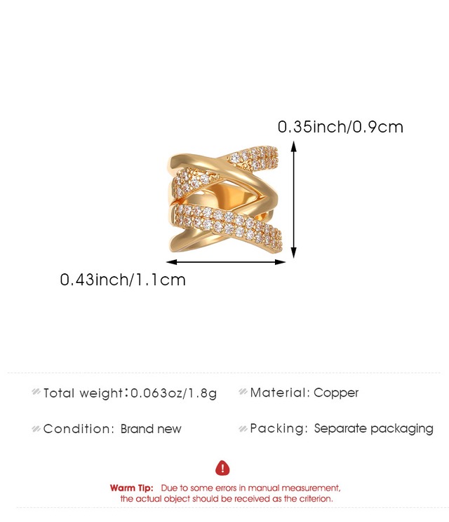 欧米の銅の金メッキのデザイン感は耳の骨を挟んで耳を挟みます。