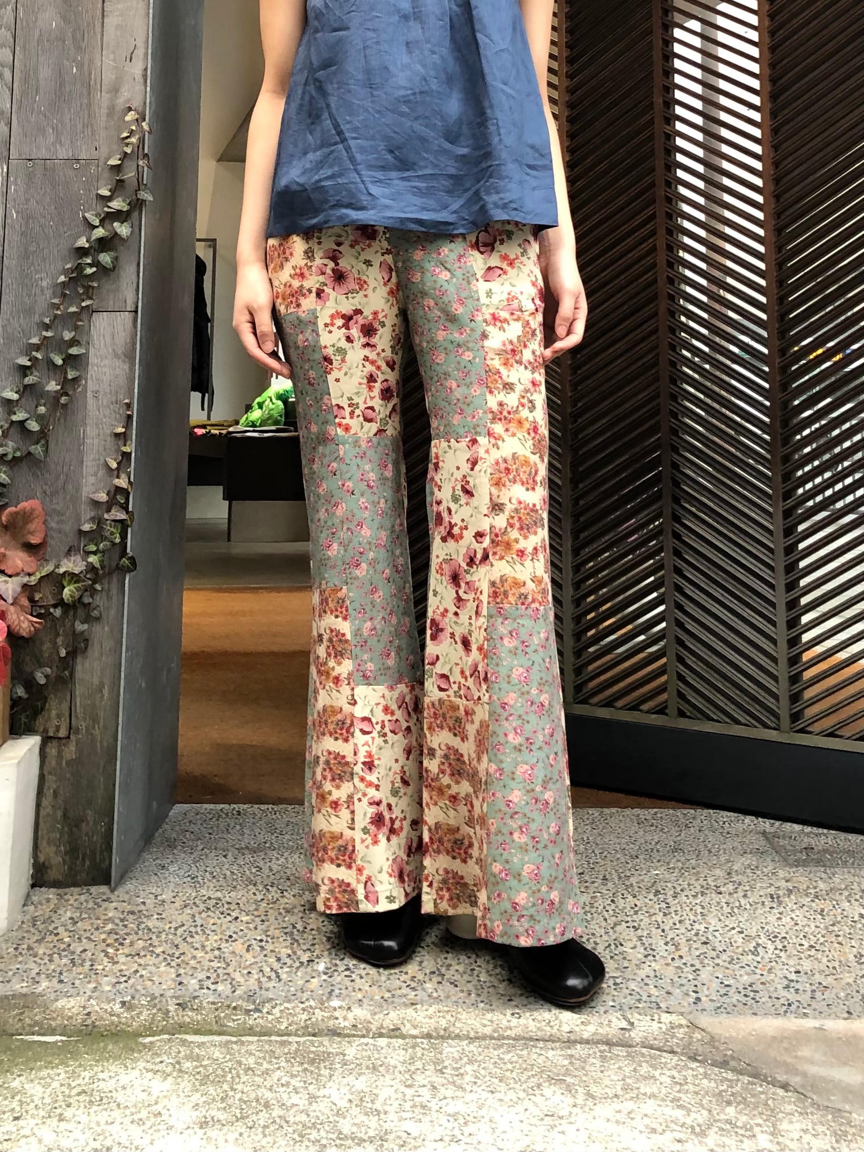 MALION vintage レース リブ パンツ